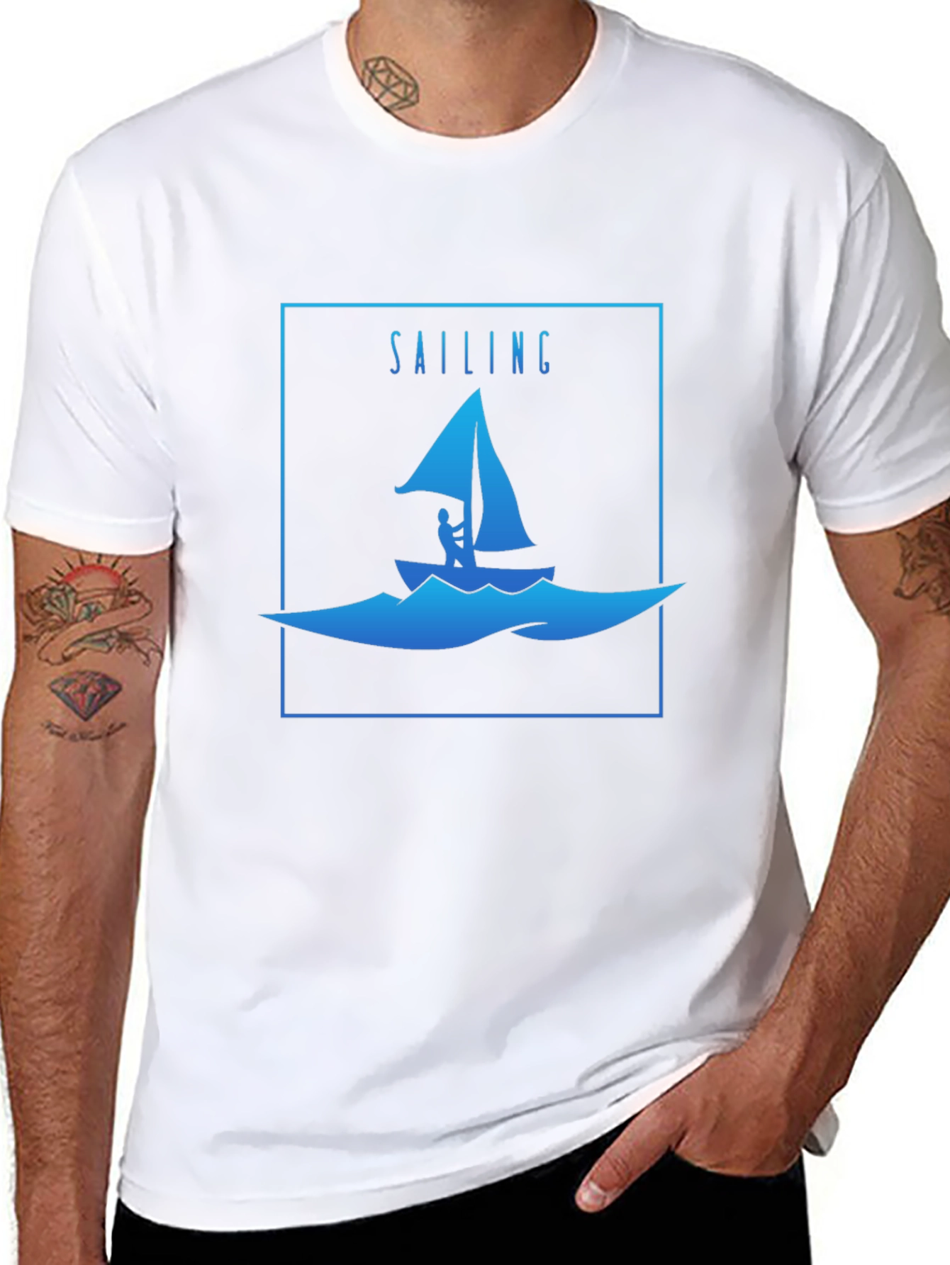 Sailing Graphic T-Shirt | Mens Crew Neck
