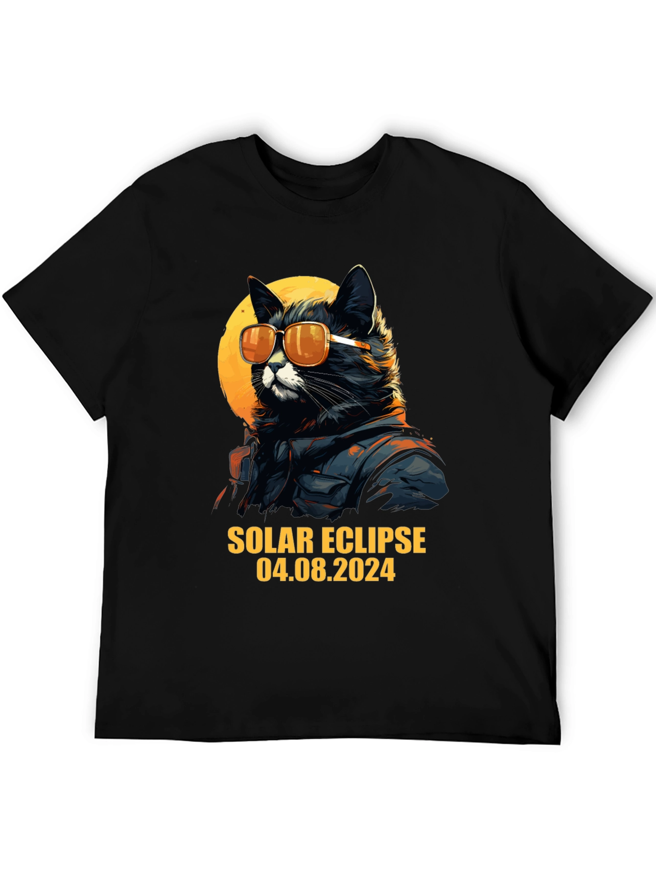 Solar Eclipse 2024 Cat T-Shirt