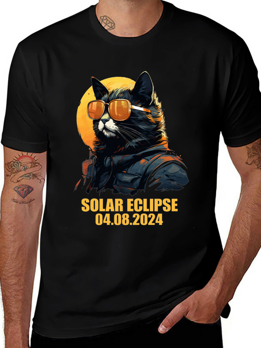 Solar Eclipse 2024 Cat T-Shirt