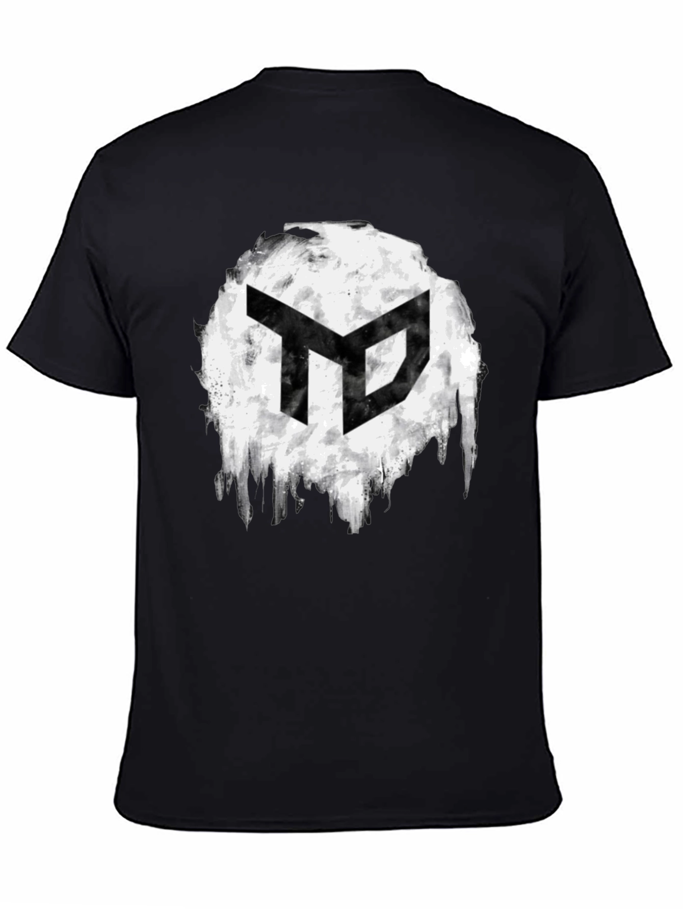 Abstract Logo Graphic Mens Black T-Shirt