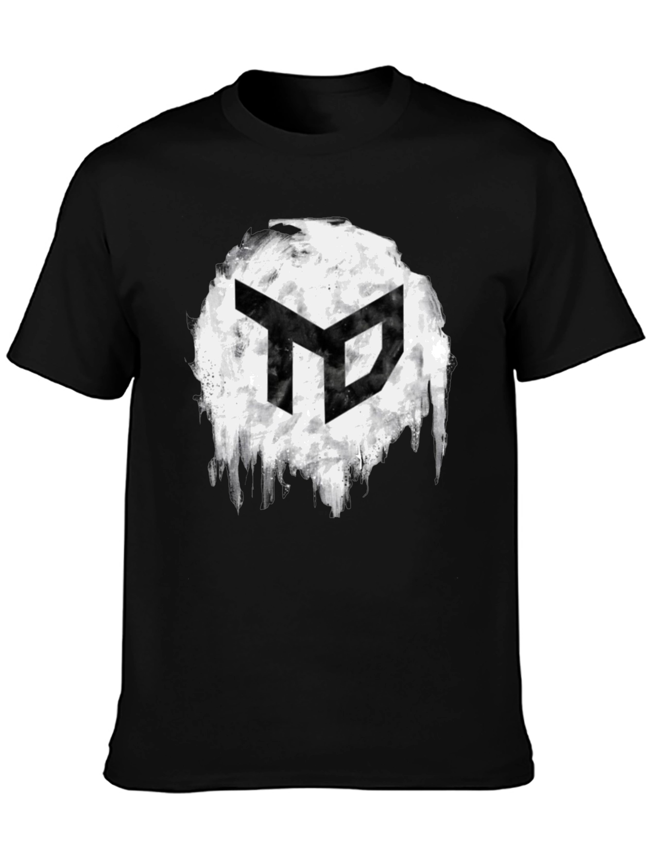 Abstract Logo Graphic Mens Black T-Shirt