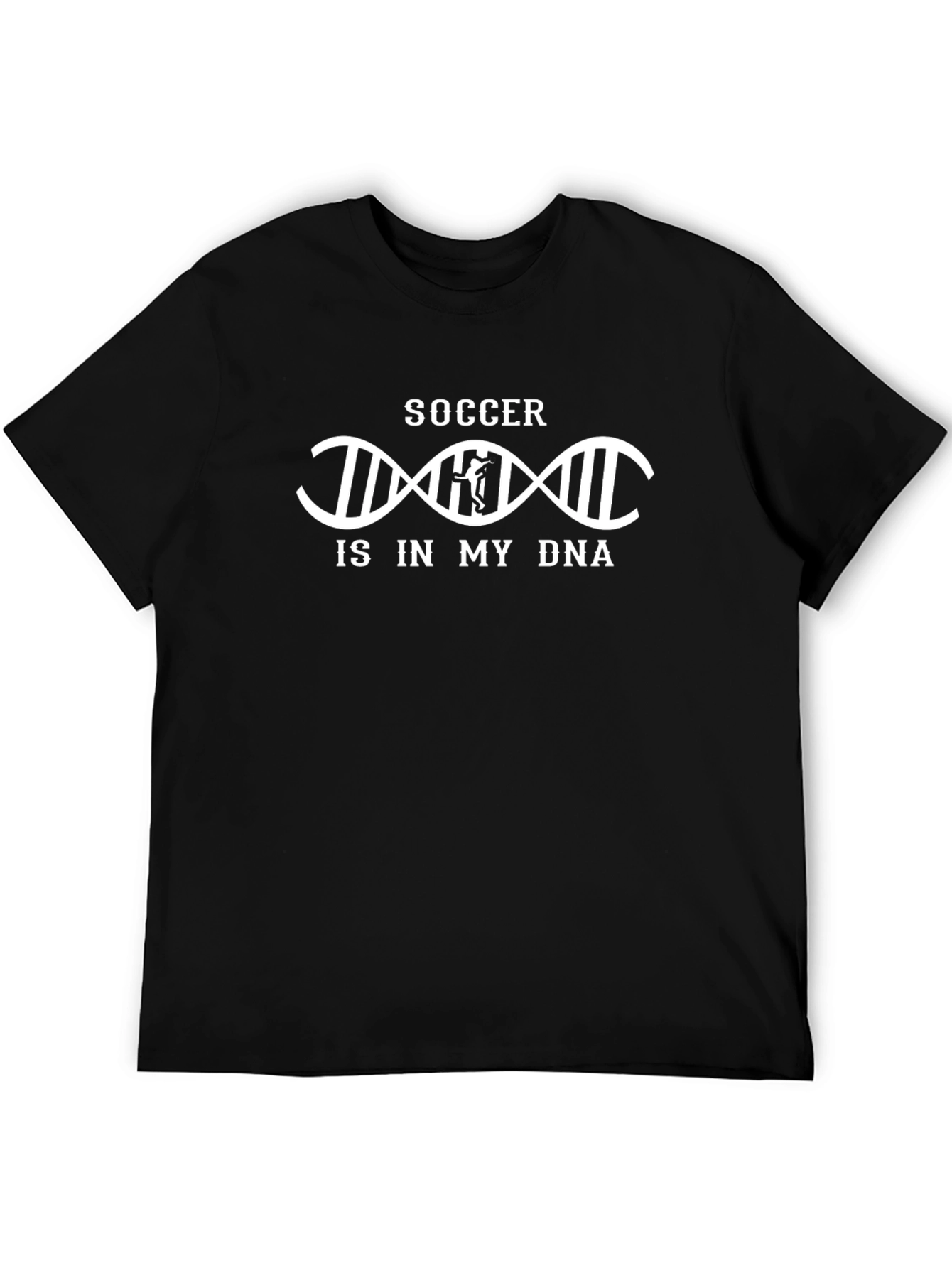 Soccer DNA T-Shirt - Black Graphic Tee