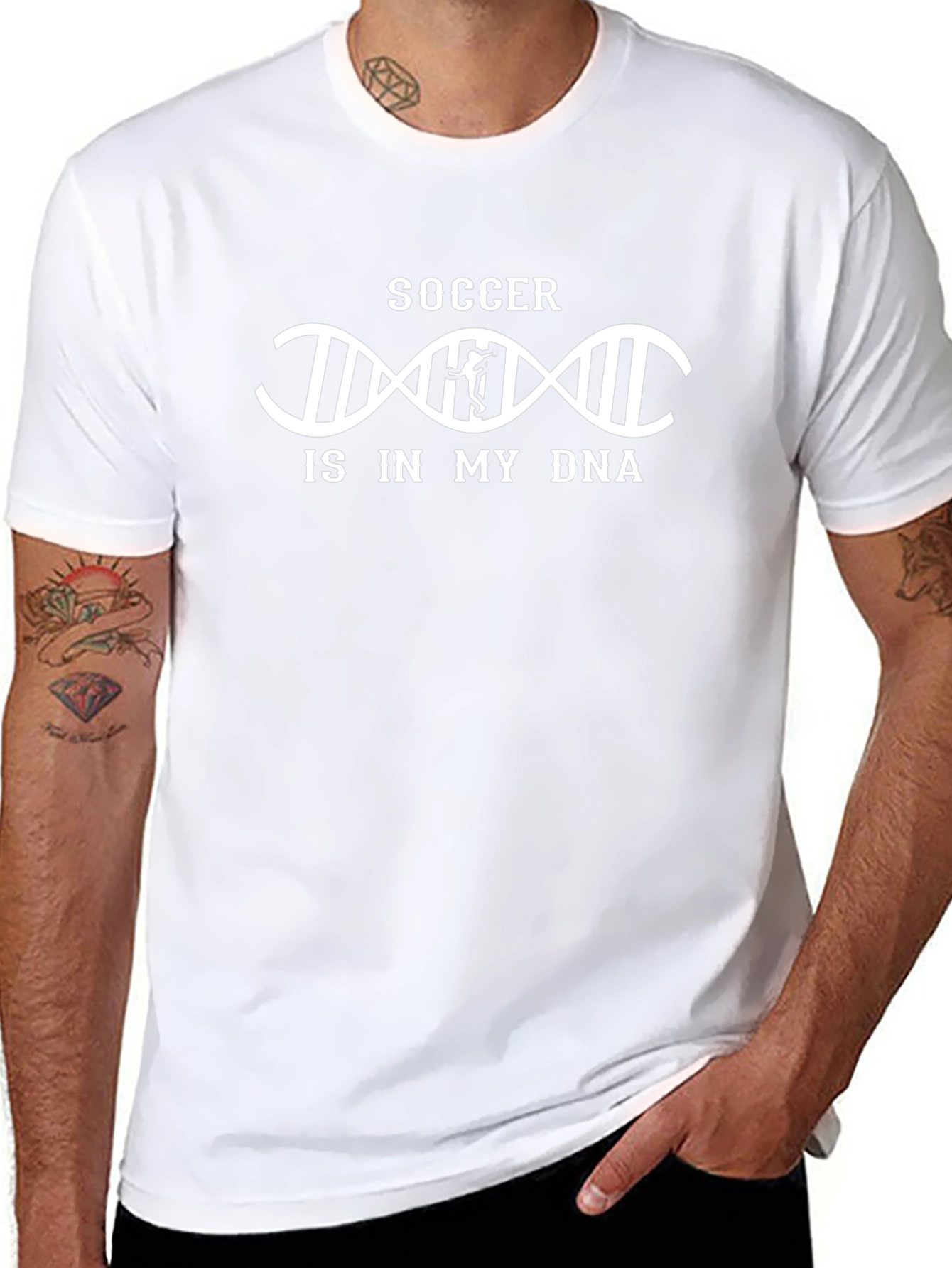 Soccer DNA T-Shirt - Black Graphic Tee
