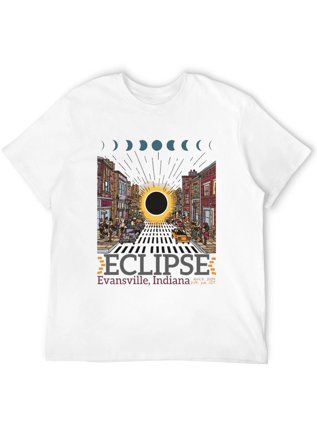 Eclipse Evansville Indiana Total Solar Eclipse T-Shirt