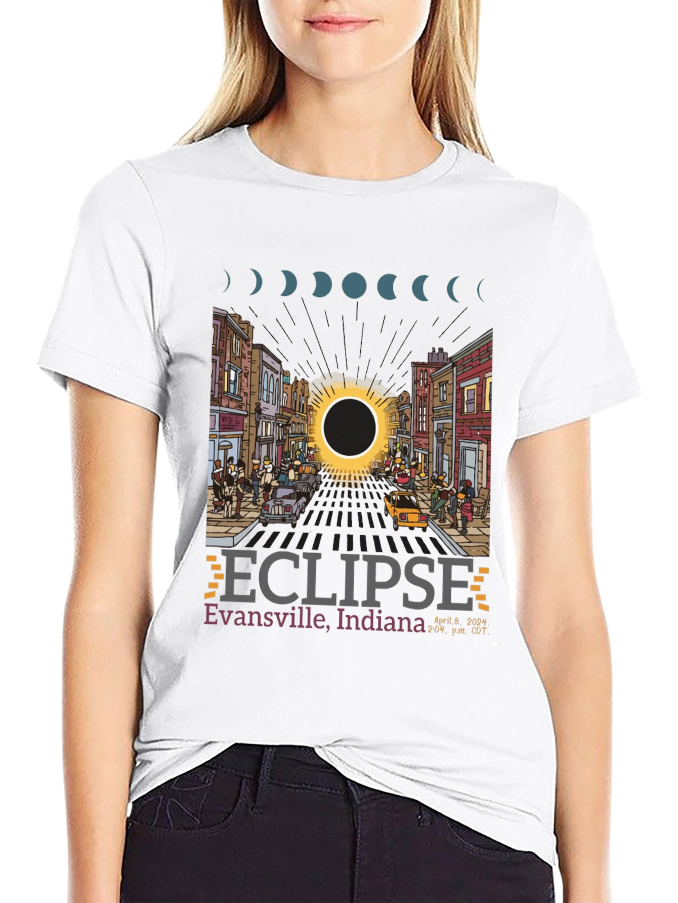 Eclipse Evansville Indiana Total Solar Eclipse T-Shirt
