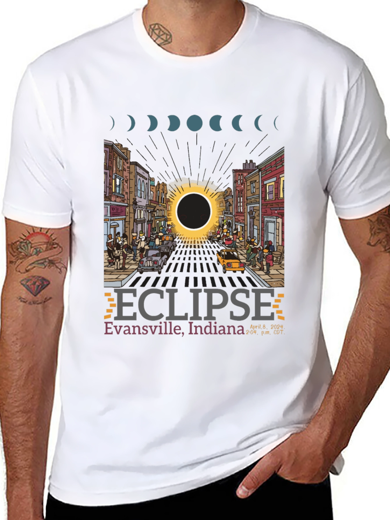 Eclipse Evansville Indiana Total Solar Eclipse T-Shirt