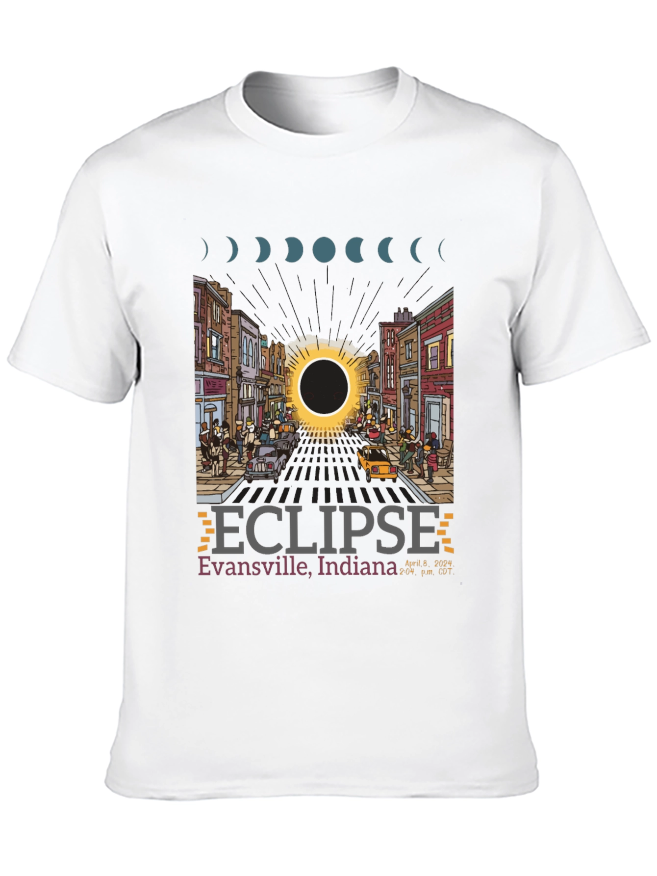 Eclipse Evansville Indiana Total Solar Eclipse T-Shirt