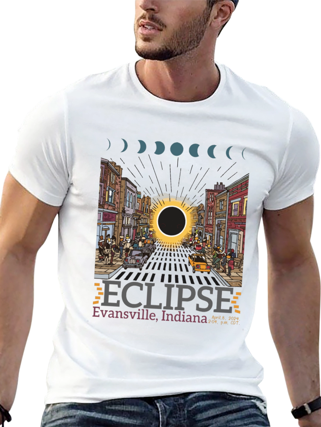 Eclipse Evansville Indiana Total Solar Eclipse T-Shirt