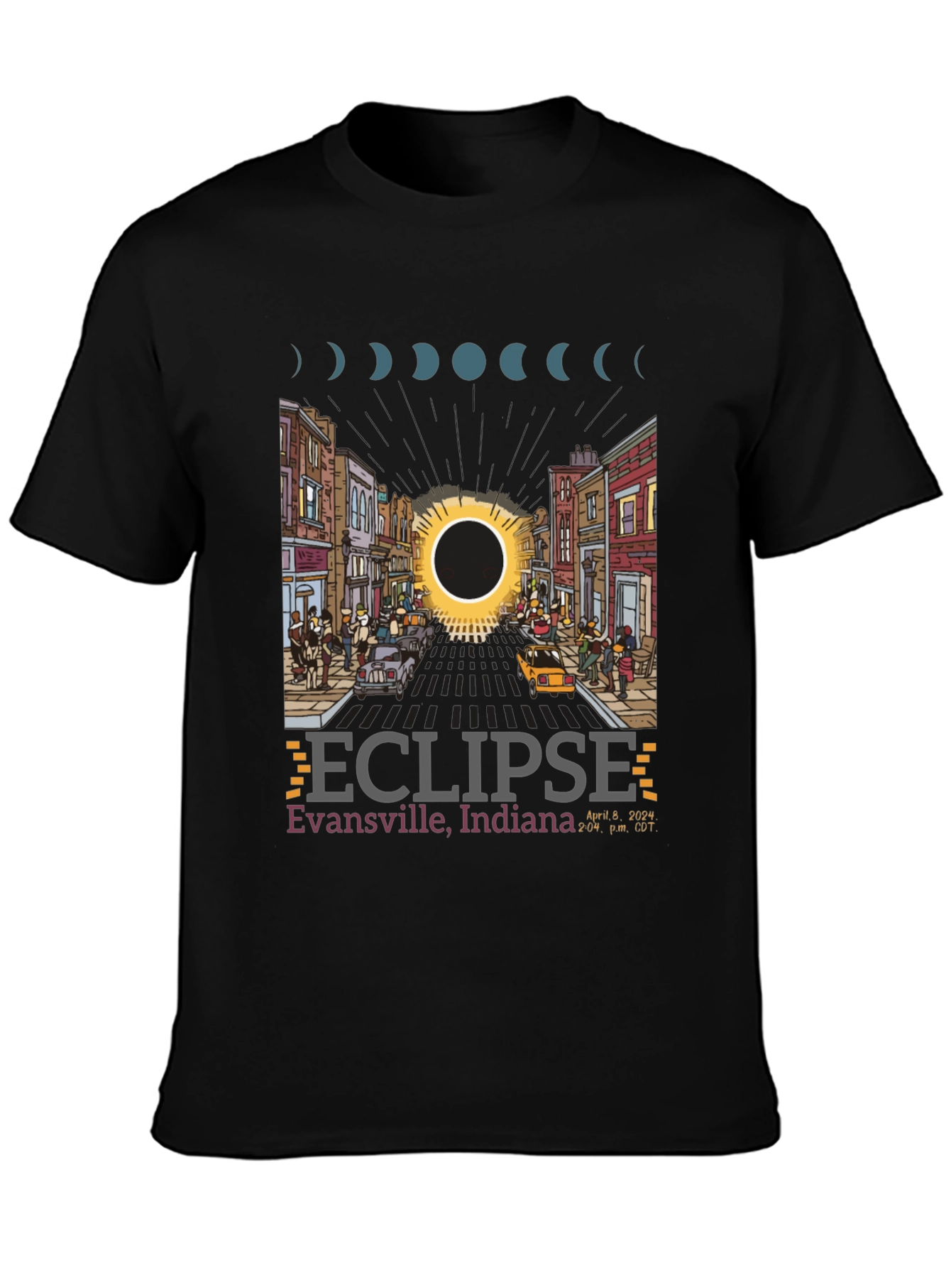 Eclipse Evansville Indiana Total Solar Eclipse T-Shirt
