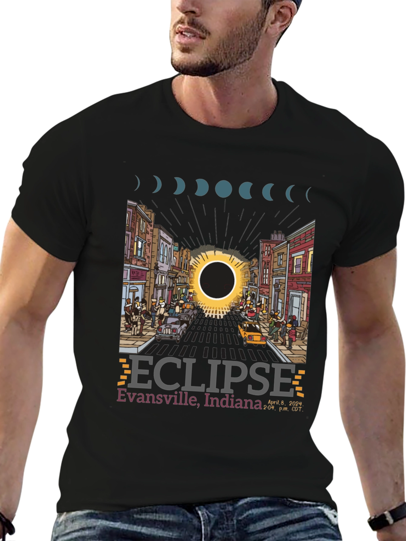 Eclipse Evansville Indiana Total Solar Eclipse T-Shirt