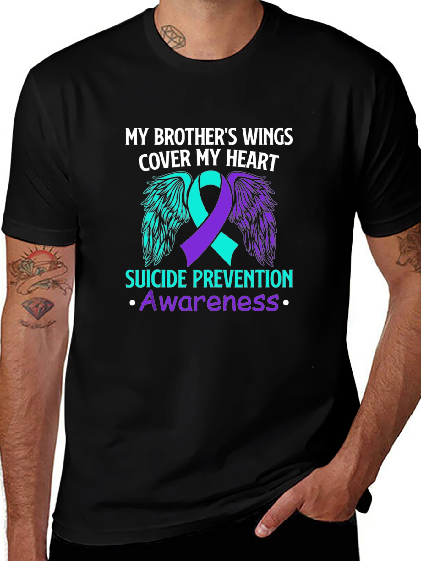 Suicide Prevention Awareness Brothers Wings T-Shirt