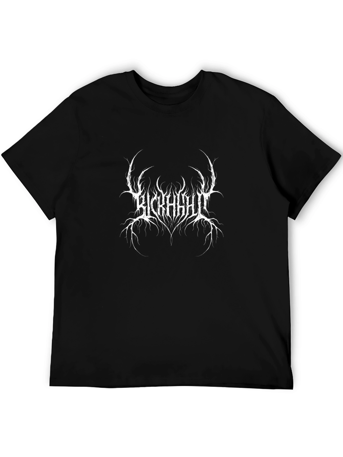 Black Graphic Tee: Kickass Metal Band Logo