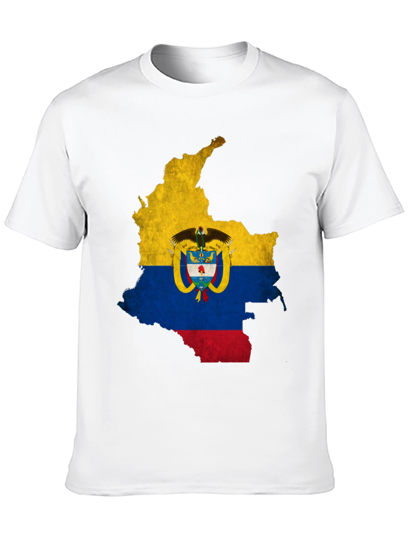 Colombia Flag Map Graphic Tee - Black