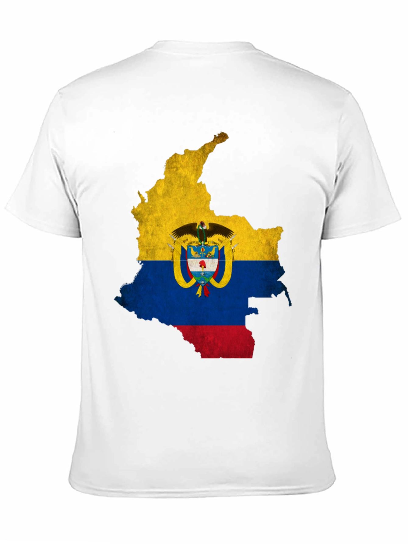 Colombia Flag Map Graphic Tee - Black