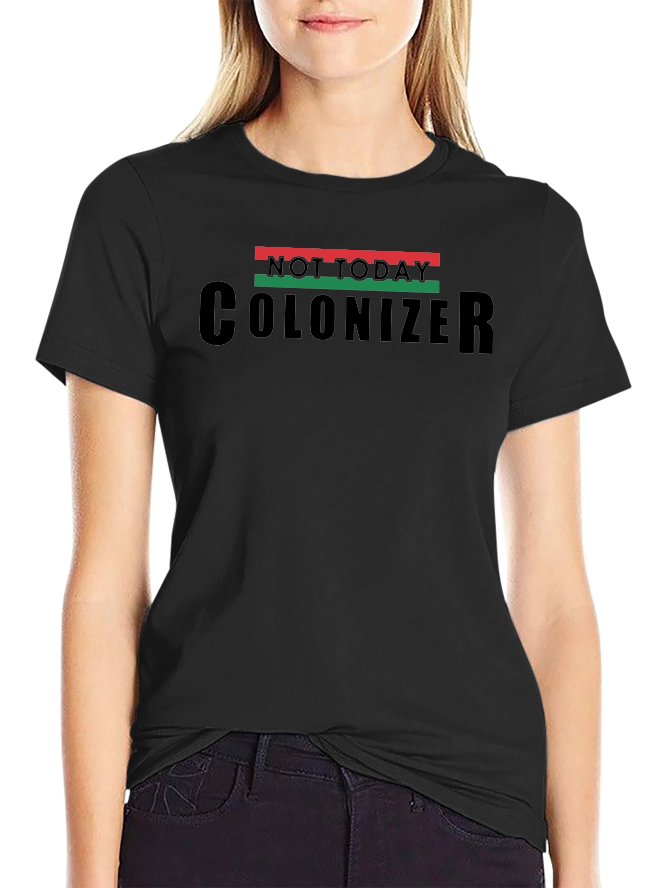 Not Today Colonizer Black Pride T-Shirt