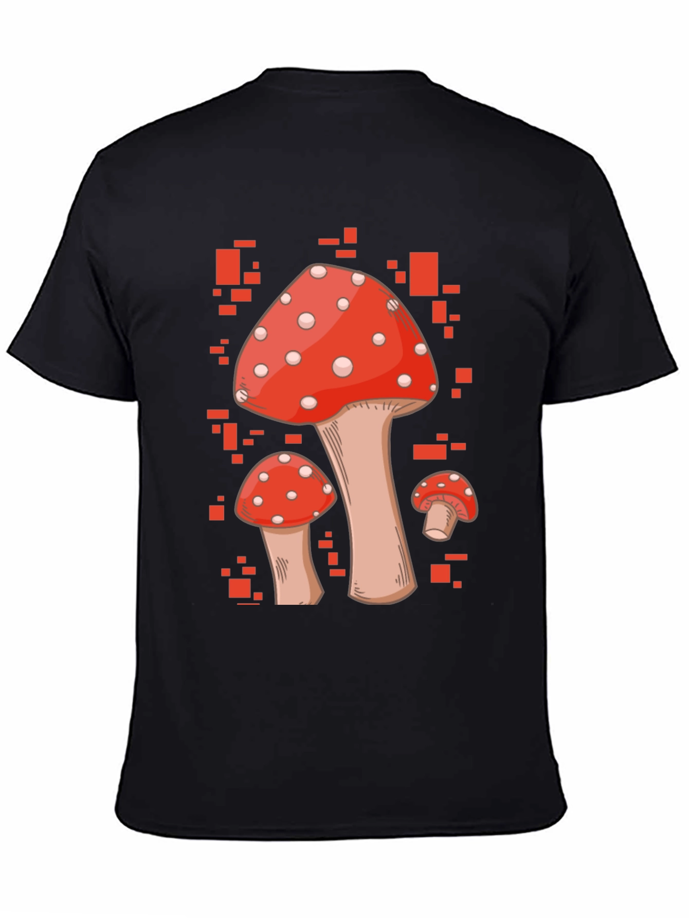 Mushroom Graphic Tee - Red & White Fungi Design