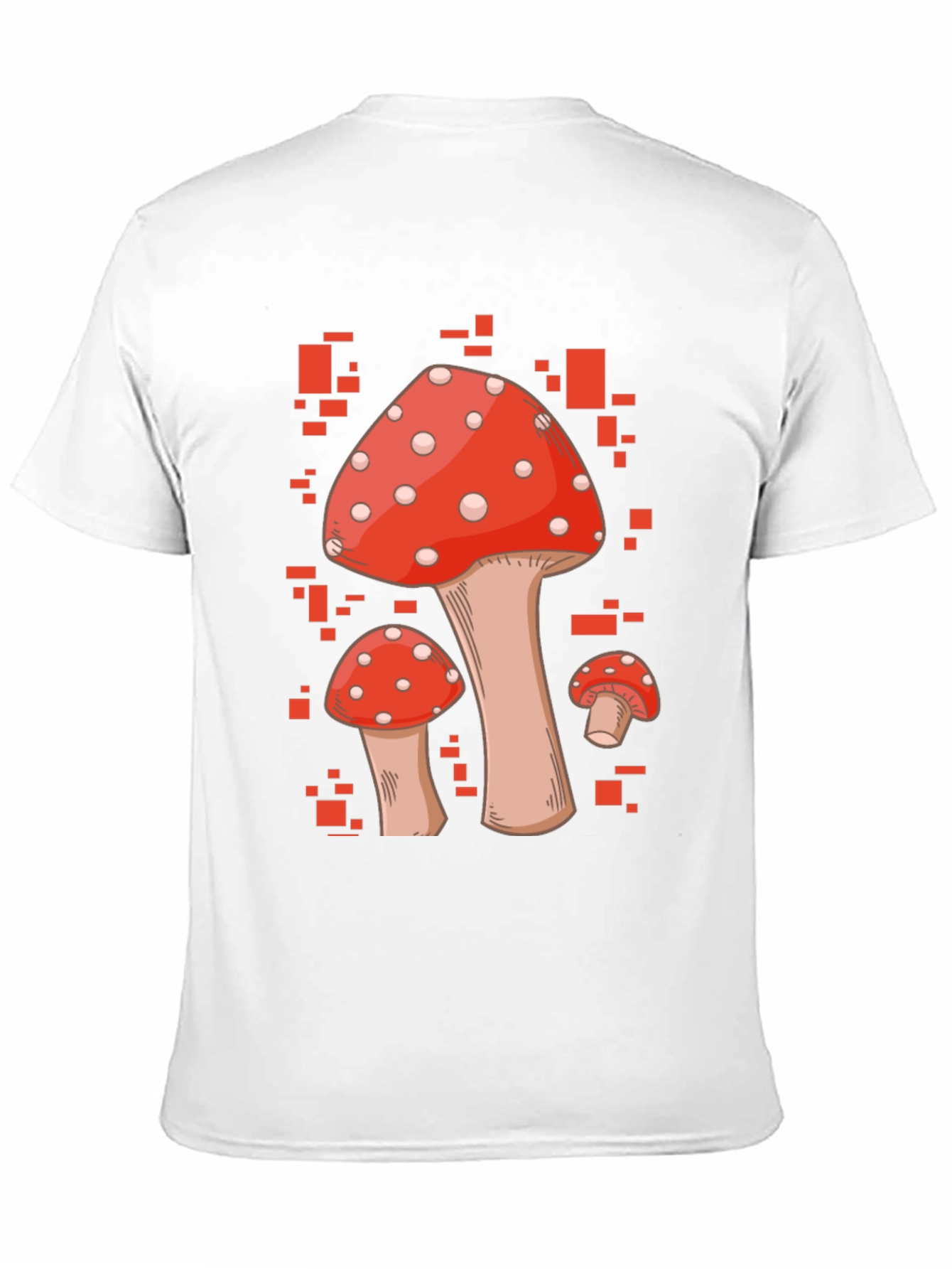 Mushroom Graphic Tee - Red & White Fungi Design