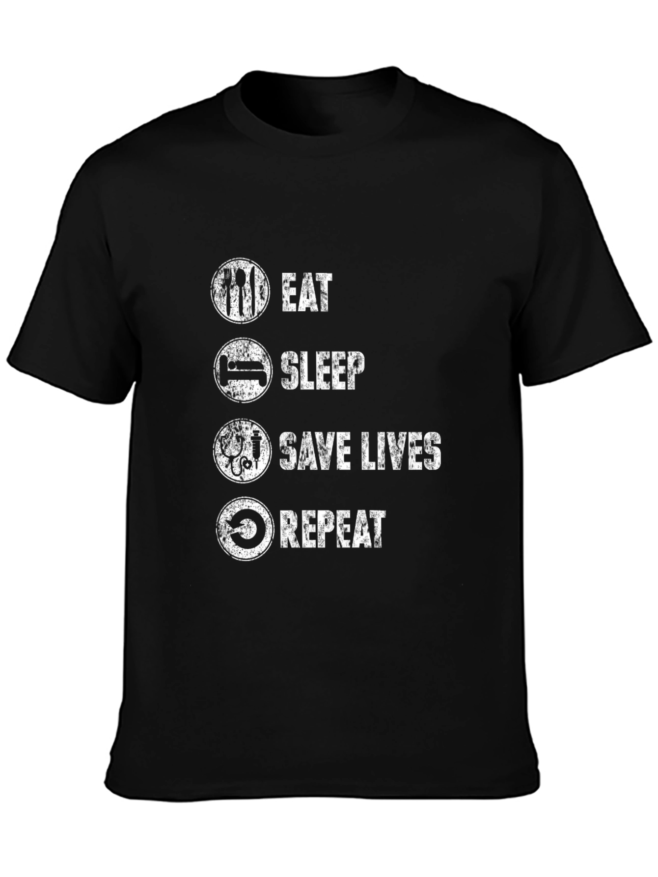 Eat Sleep Save Lives Repeat Graphic Tee