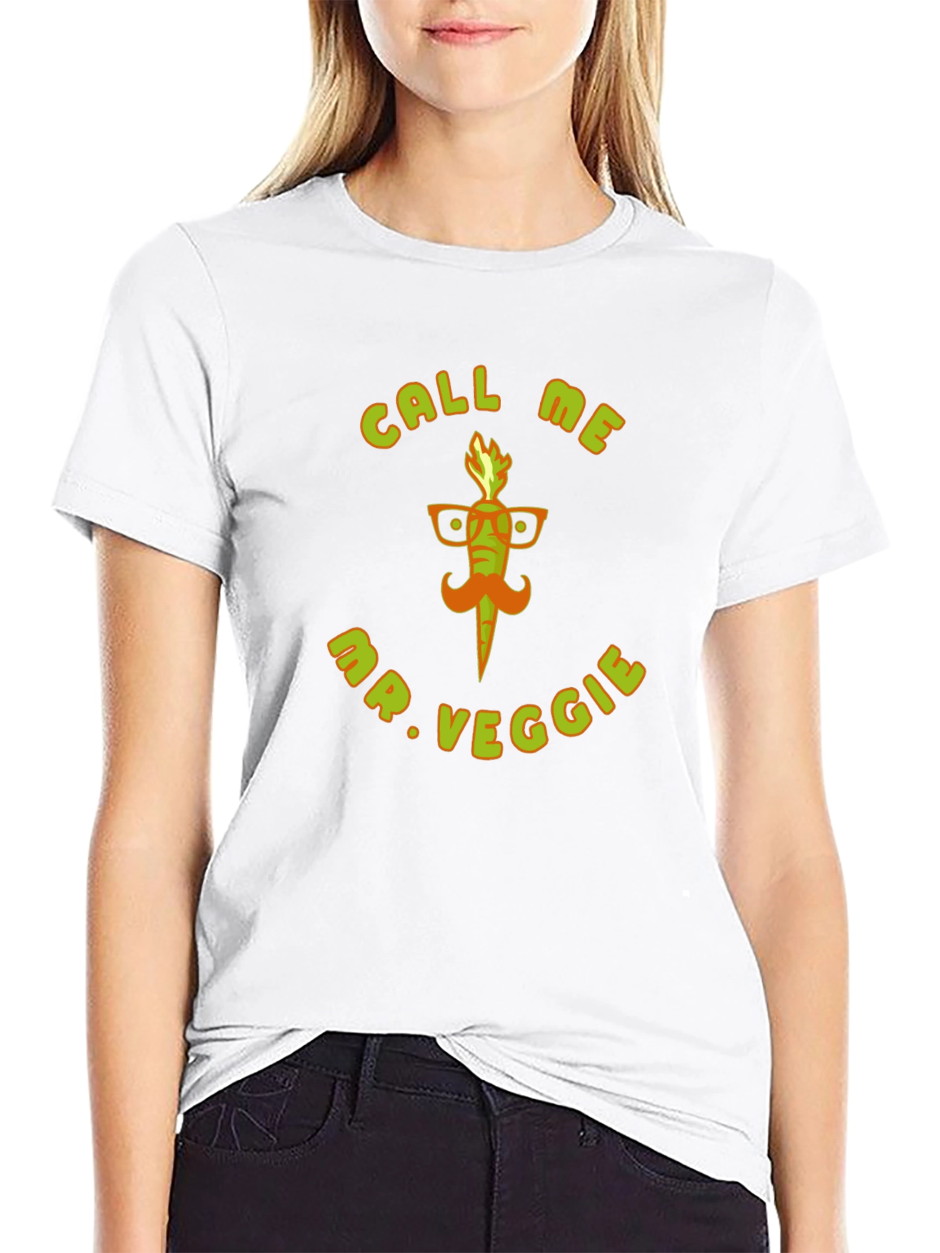 Call Me Mr. Veggie Black T-Shirt