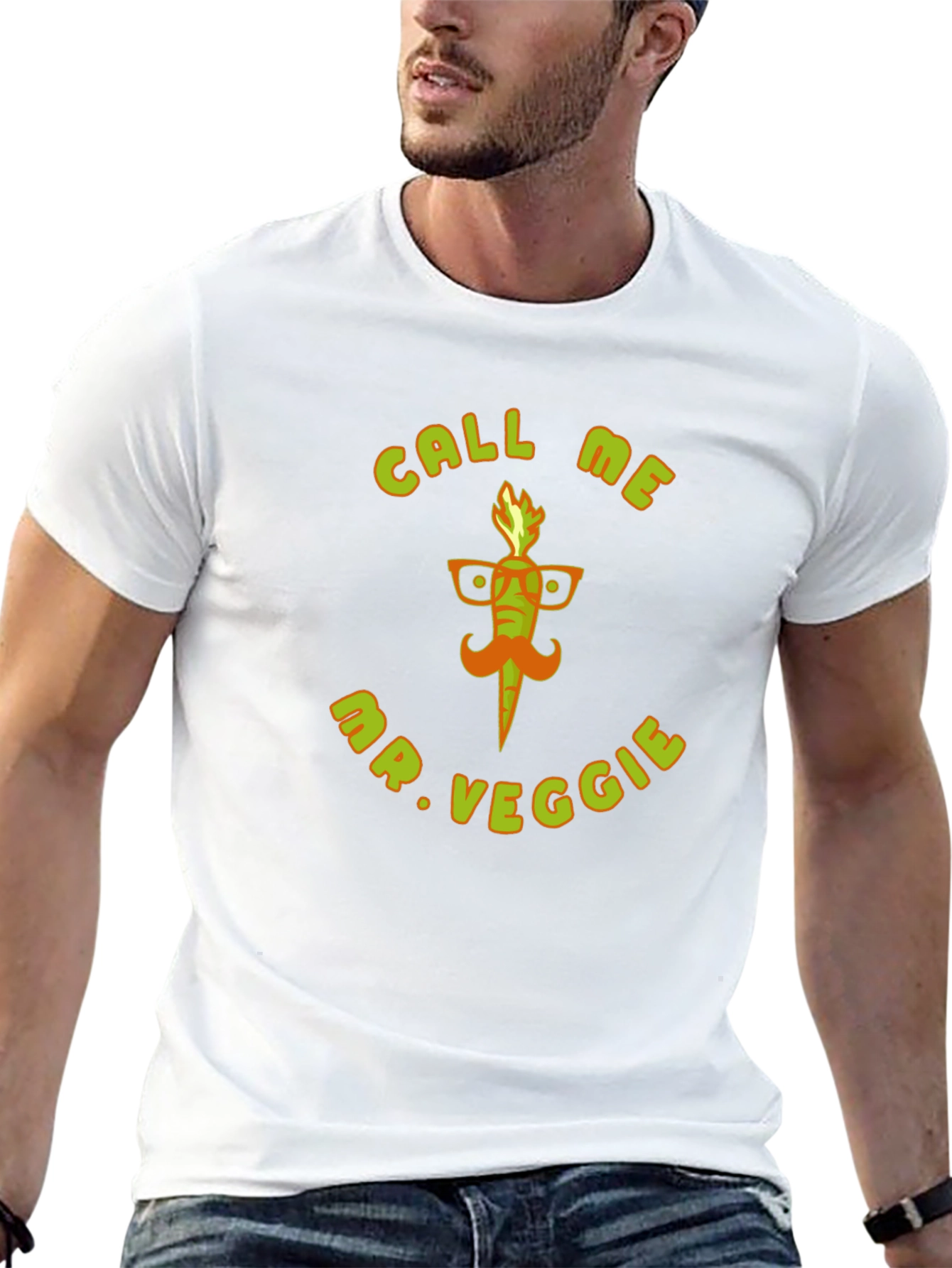 Call Me Mr. Veggie Black T-Shirt