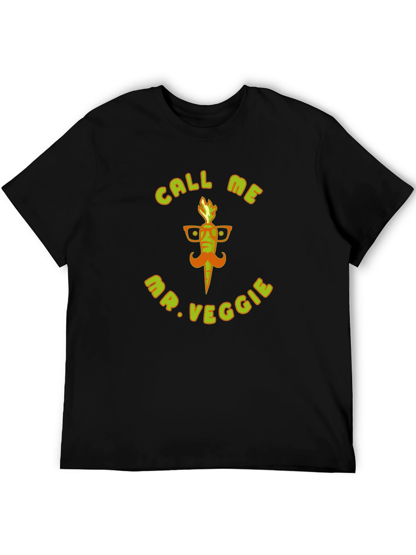 Call Me Mr. Veggie Black T-Shirt