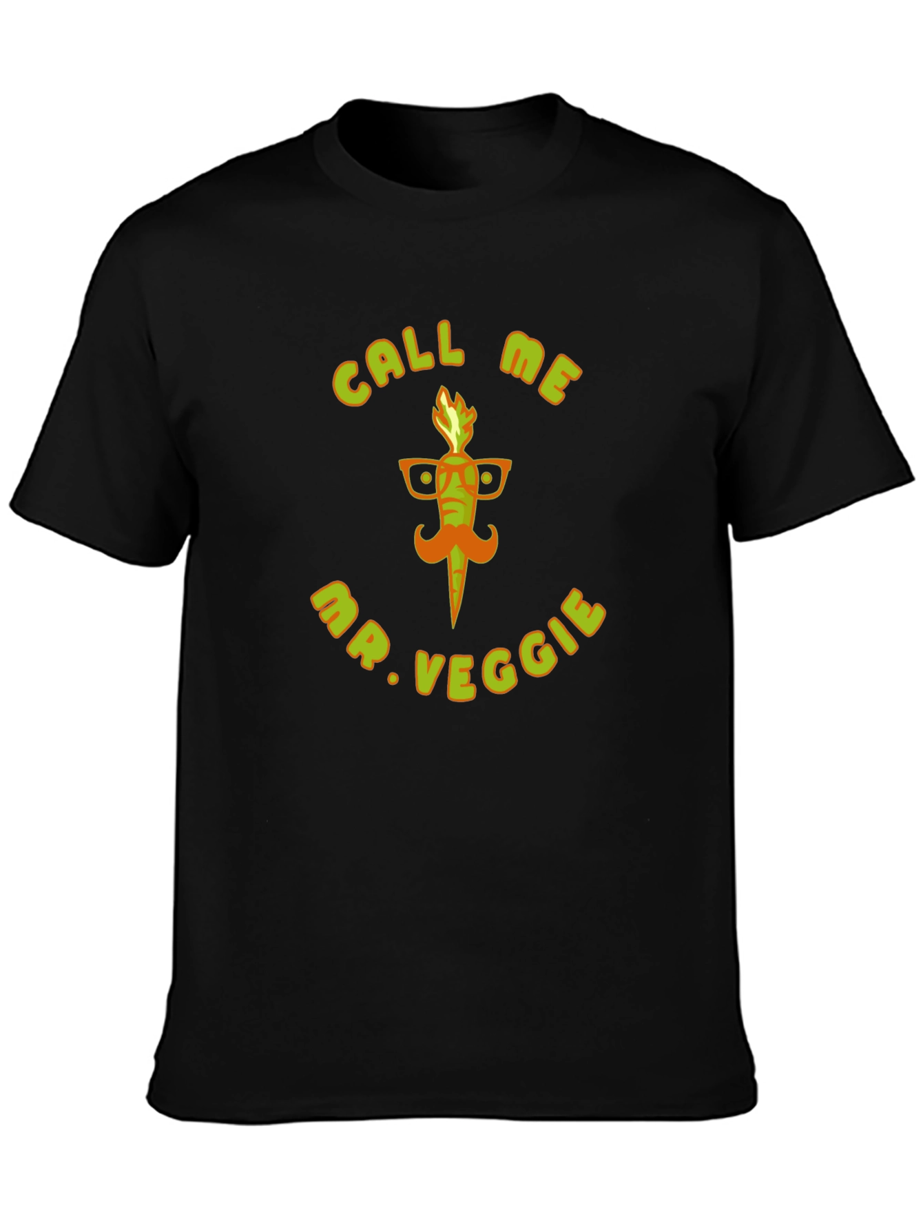 Call Me Mr. Veggie Black T-Shirt