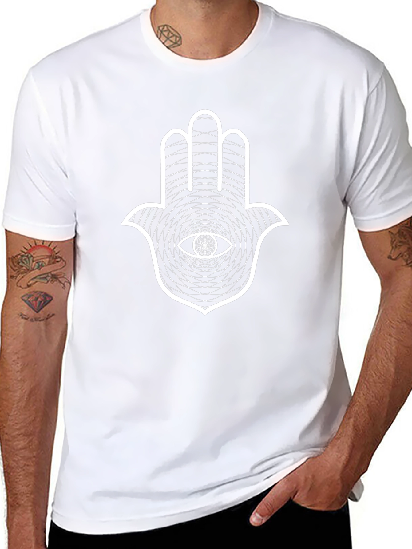 Hamsa Hand Eye T-Shirt - Stylish Graphic Tee