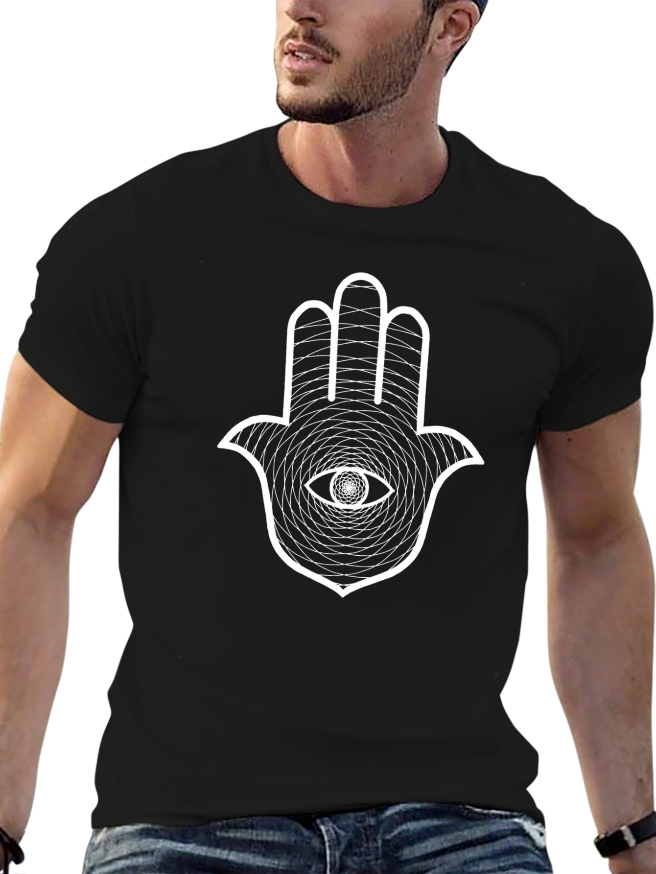 Hamsa Hand Eye T-Shirt - Stylish Graphic Tee