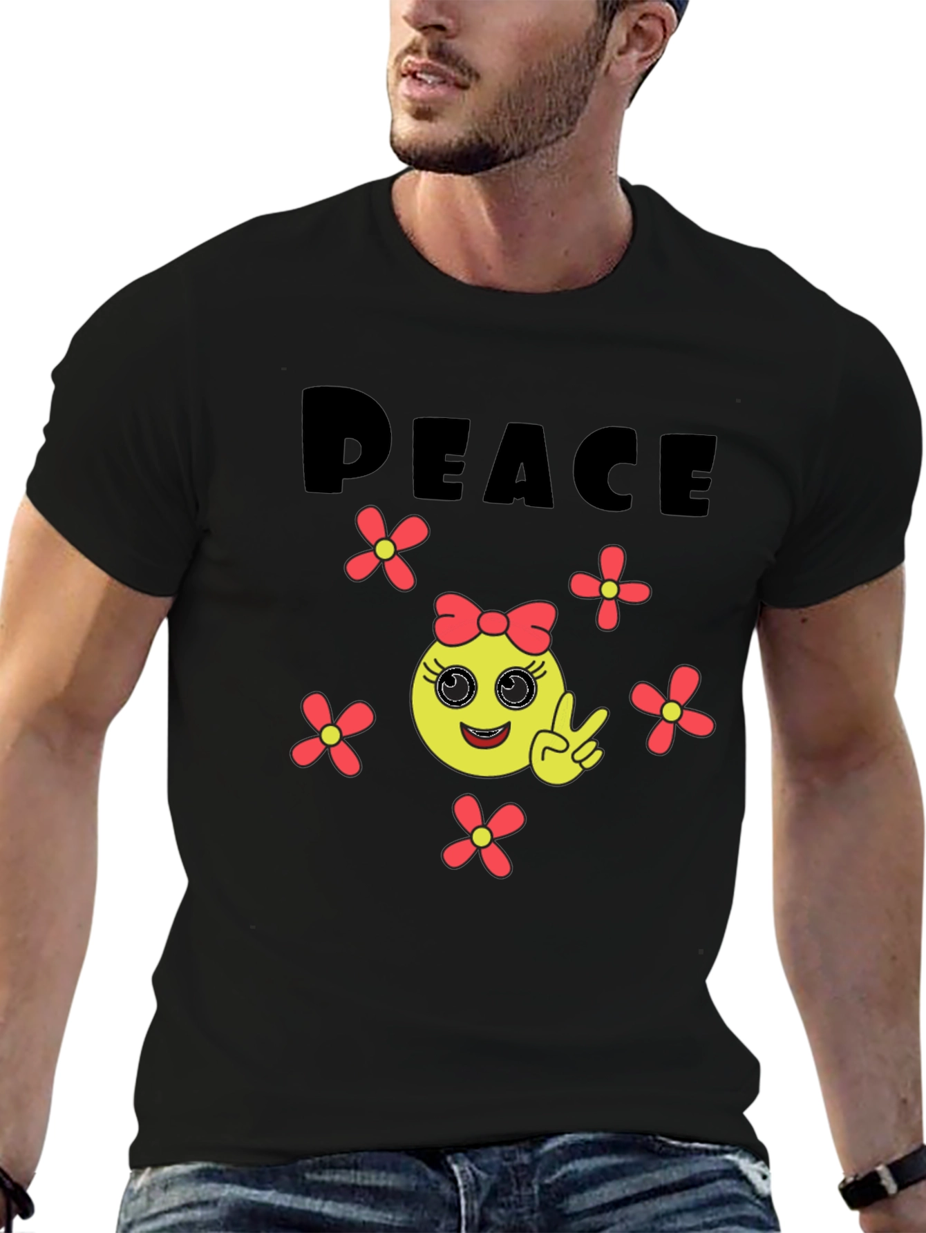 Peace Emoji Graphic Tee - Unisex Comfort
