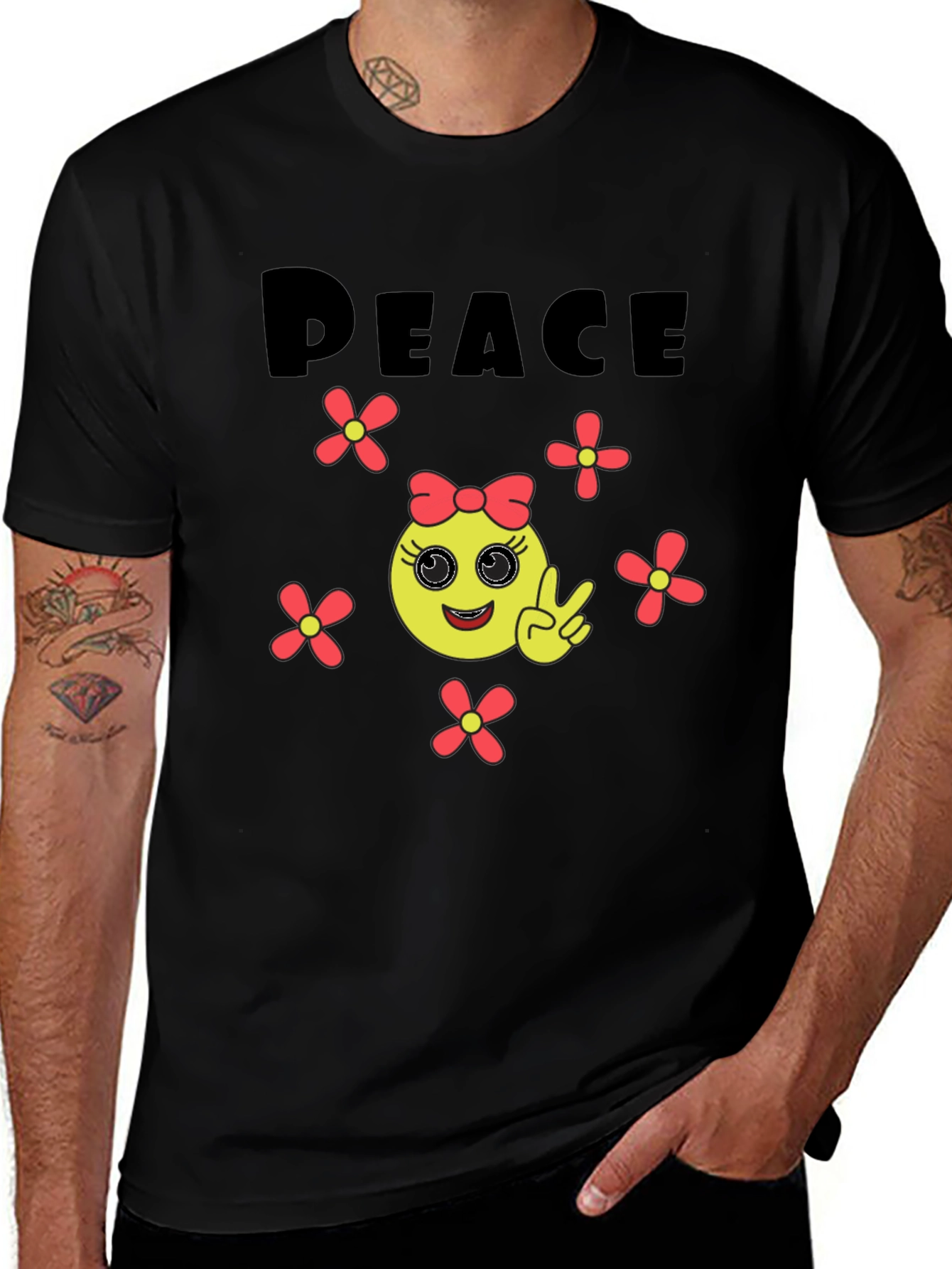 Peace Emoji Graphic Tee - Unisex Comfort