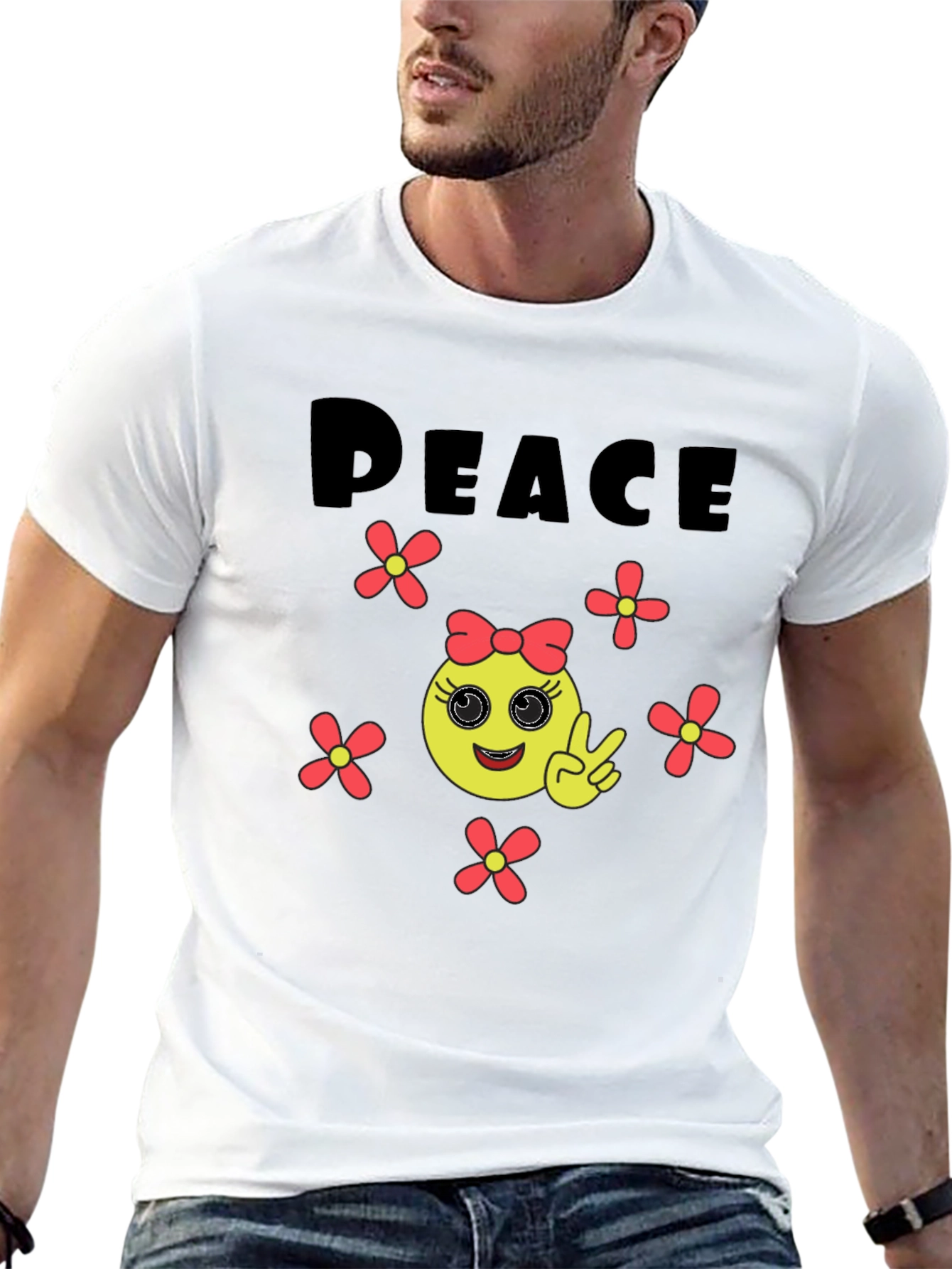 Peace Emoji Graphic Tee - Unisex Comfort