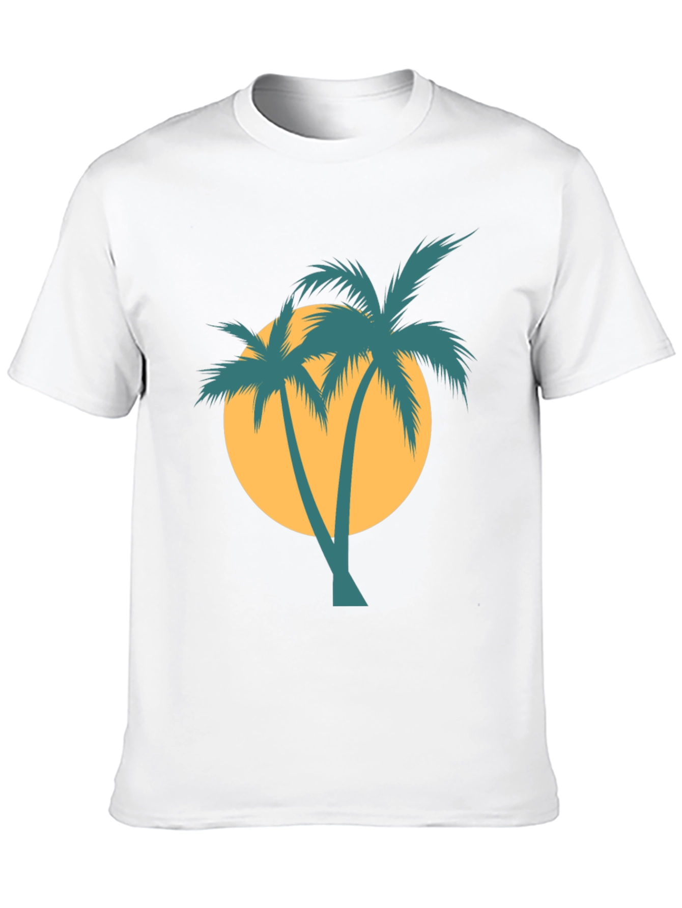 Retro Palm Tree Graphic Tee - Black