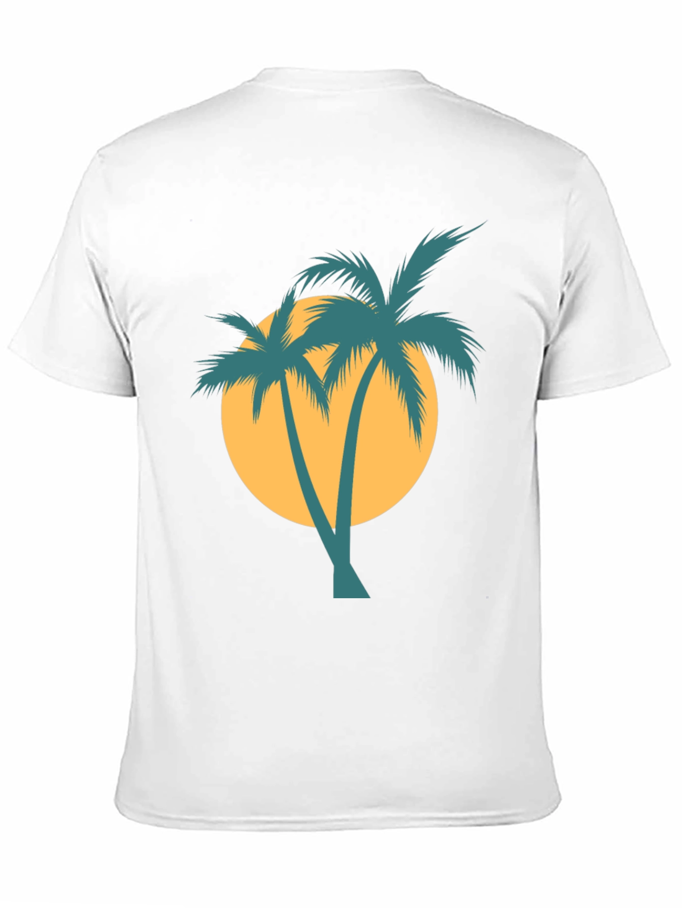 Retro Palm Tree Graphic Tee - Black