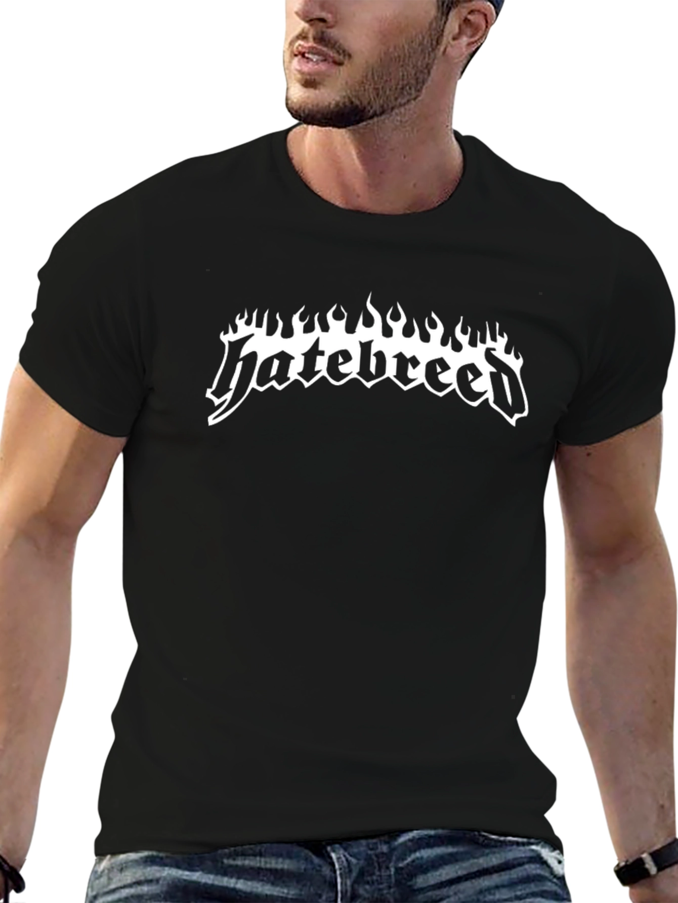 Hatebreed Flame Logo Black T-Shirt