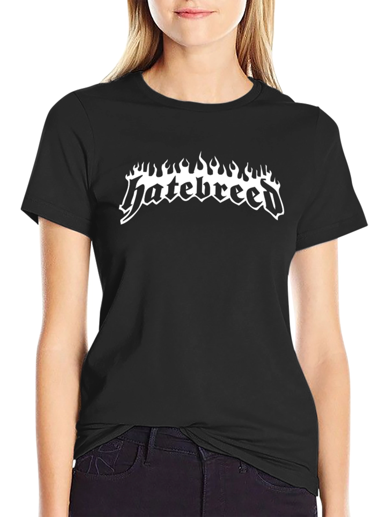 Hatebreed Flame Logo Black T-Shirt
