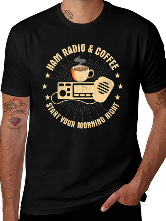 Ham Radio & Coffee T-Shirt: Start Your Morning Right