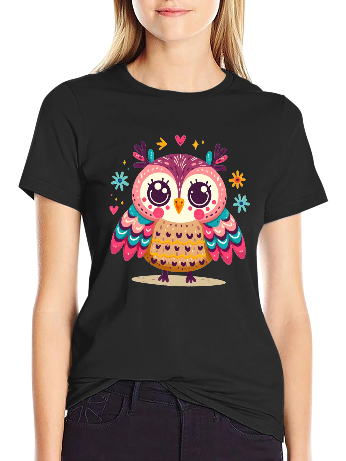 Whimsical Owl Graphic Tee - Unisex