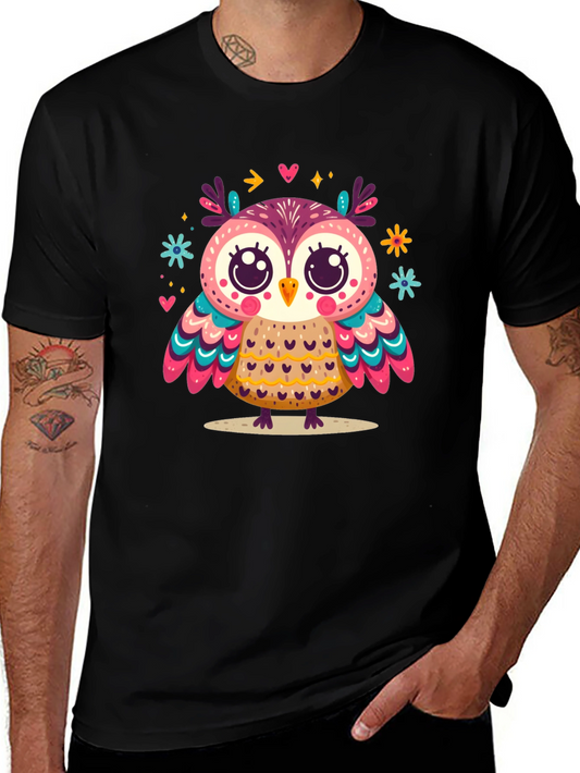 Whimsical Owl Graphic Tee - Unisex