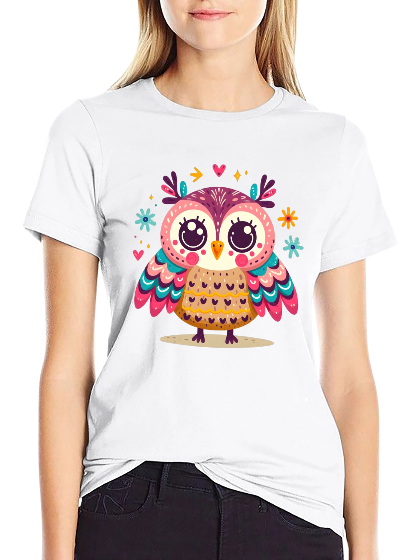 Whimsical Owl Graphic Tee - Unisex