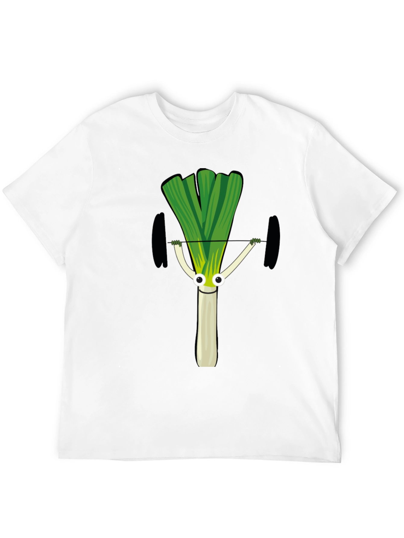 Leek Lifting Weights Graphic T-Shirt