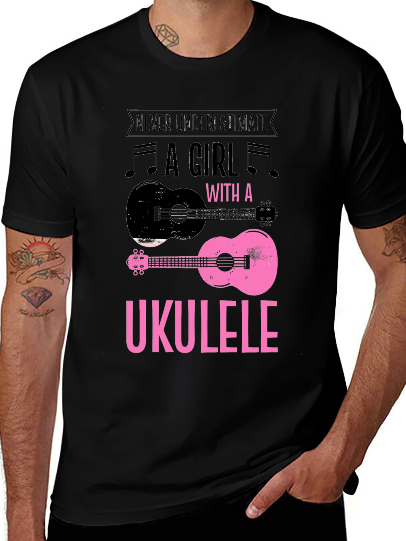 Ukulele Girl Graphic T-Shirt
