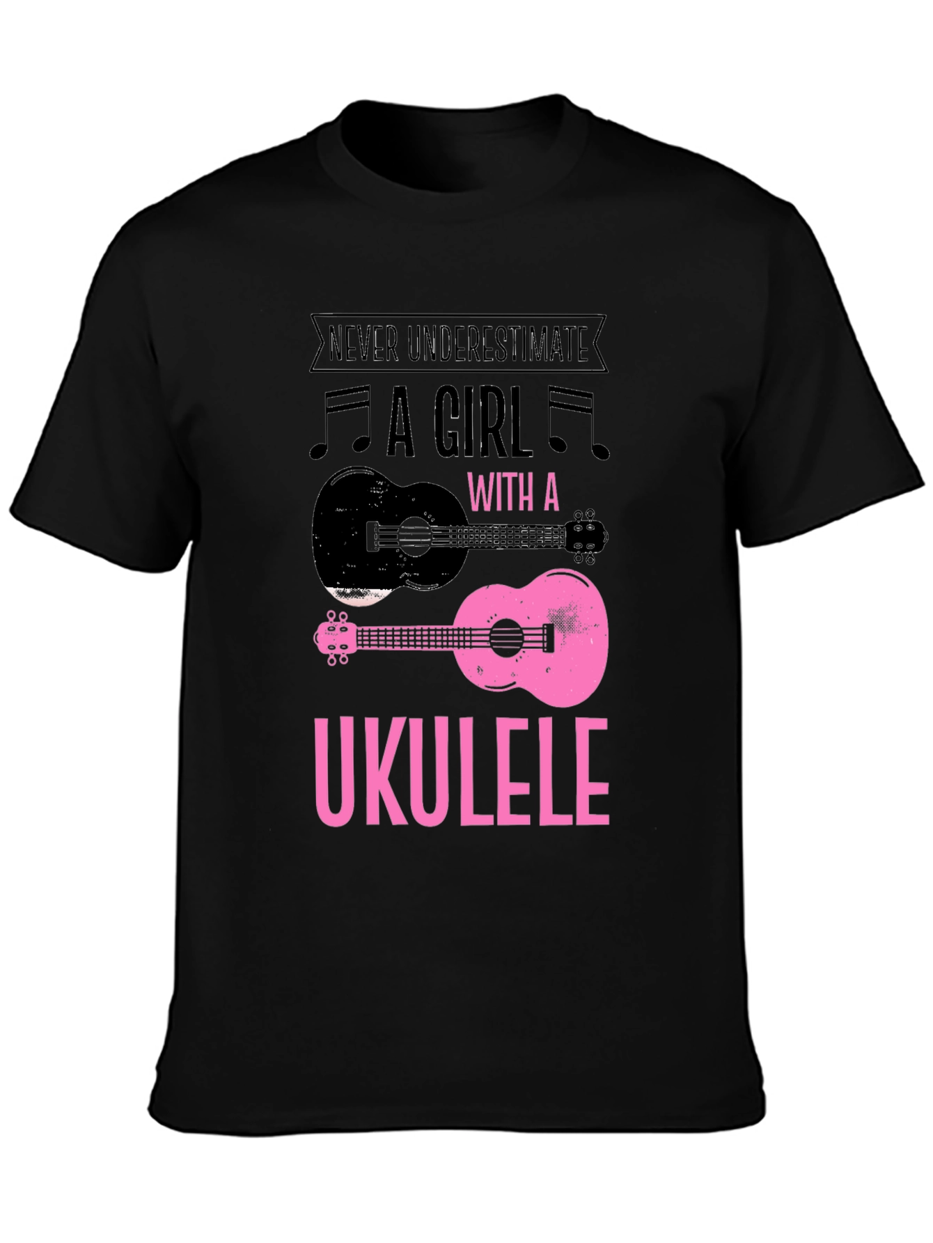Ukulele Girl Graphic T-Shirt