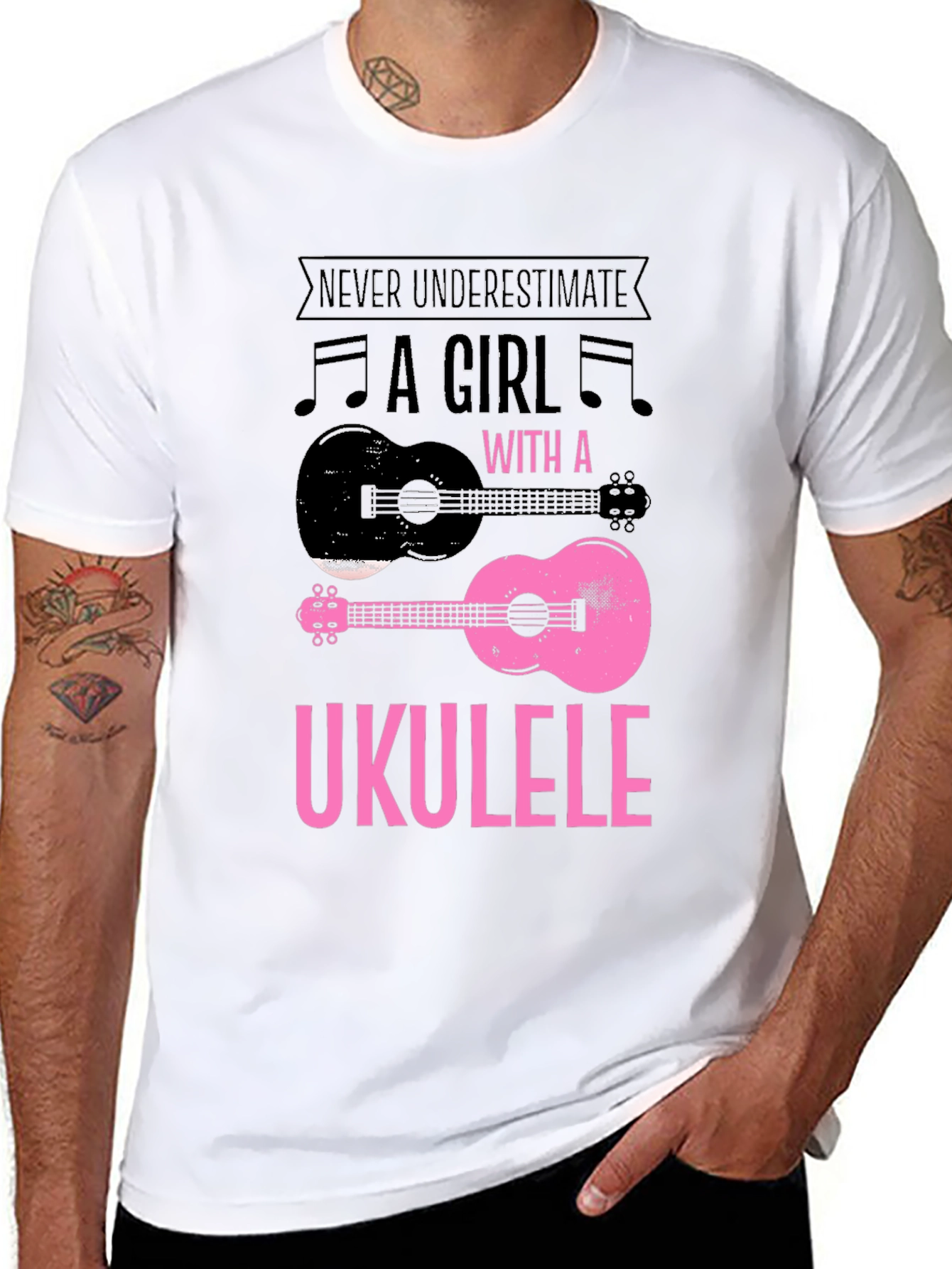 Ukulele Girl Graphic T-Shirt