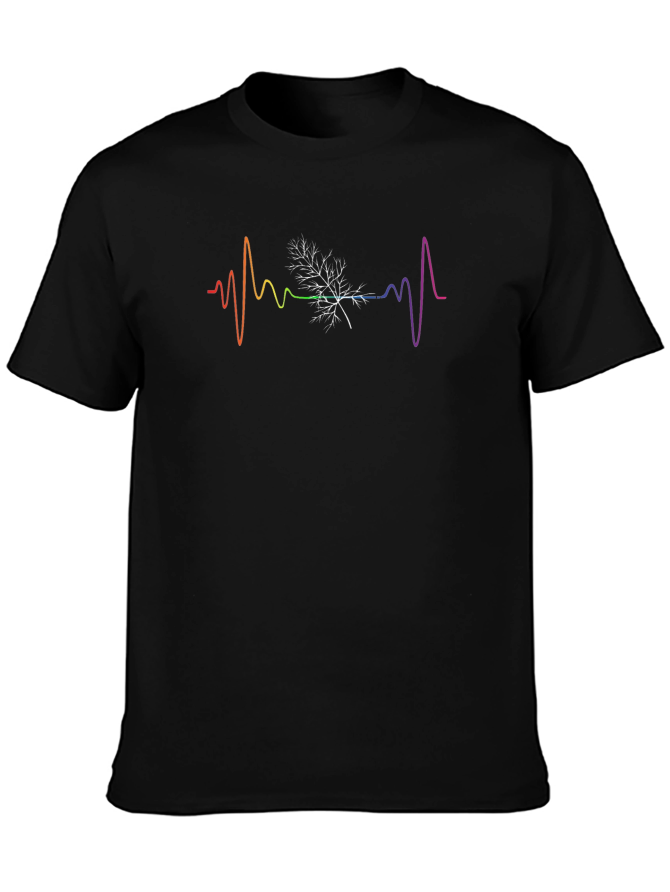 Rainbow Maple Leaf Heartbeat T-Shirt