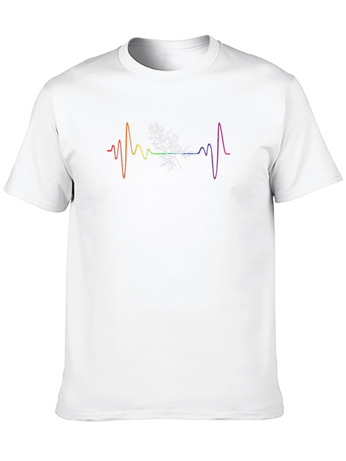 Rainbow Maple Leaf Heartbeat T-Shirt