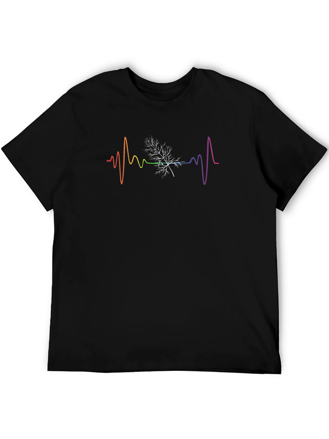 Rainbow Maple Leaf Heartbeat T-Shirt