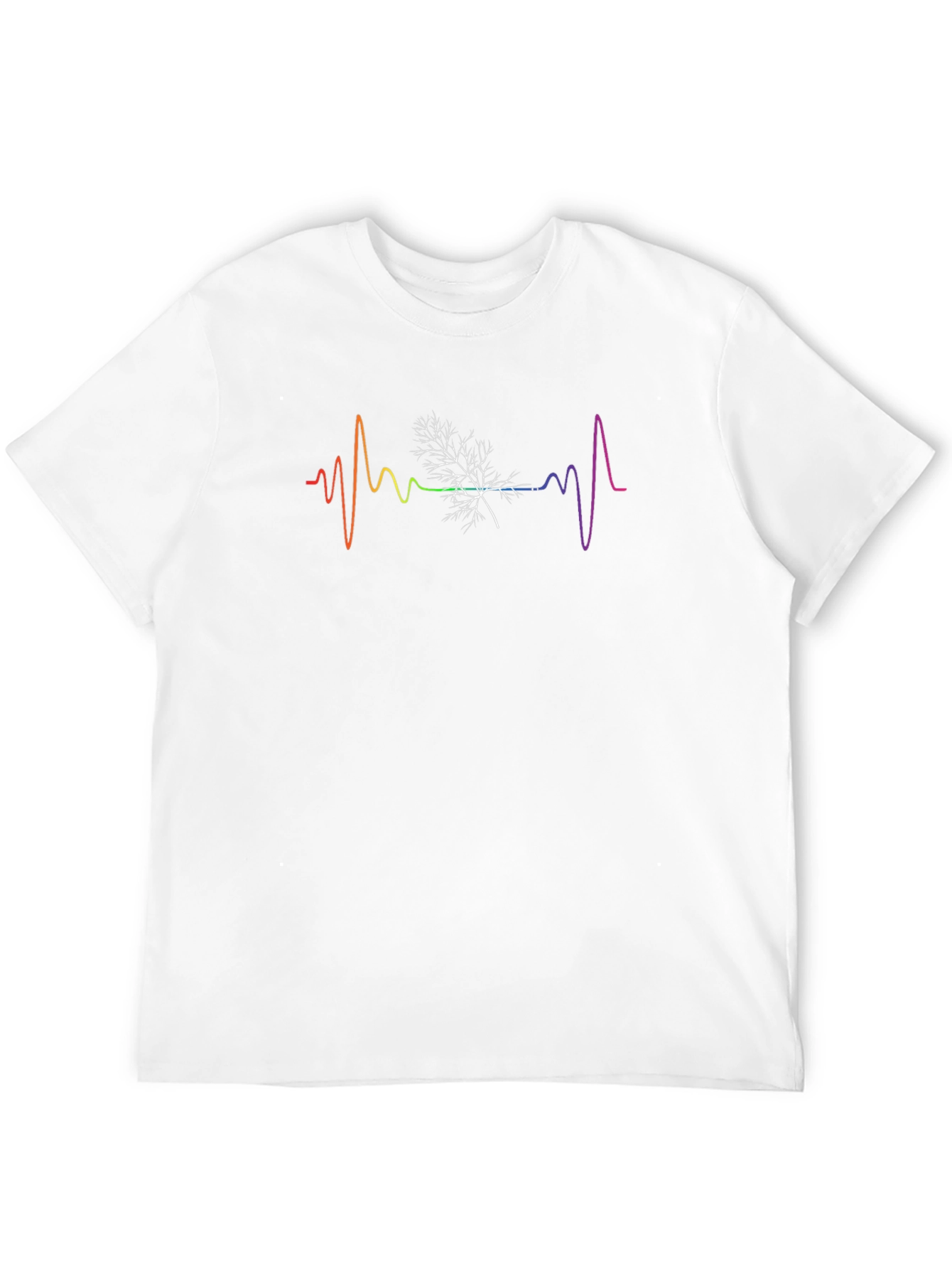Rainbow Maple Leaf Heartbeat T-Shirt