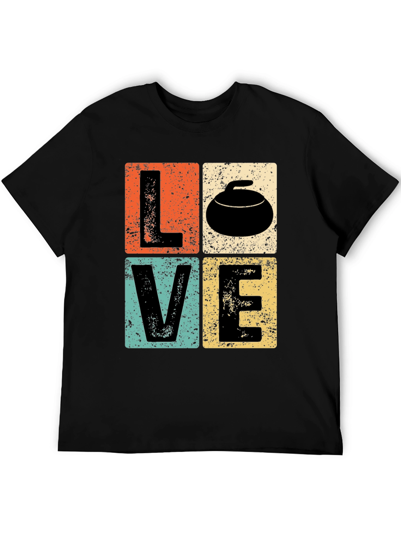 LOVE Curling T-Shirt - Retro Design