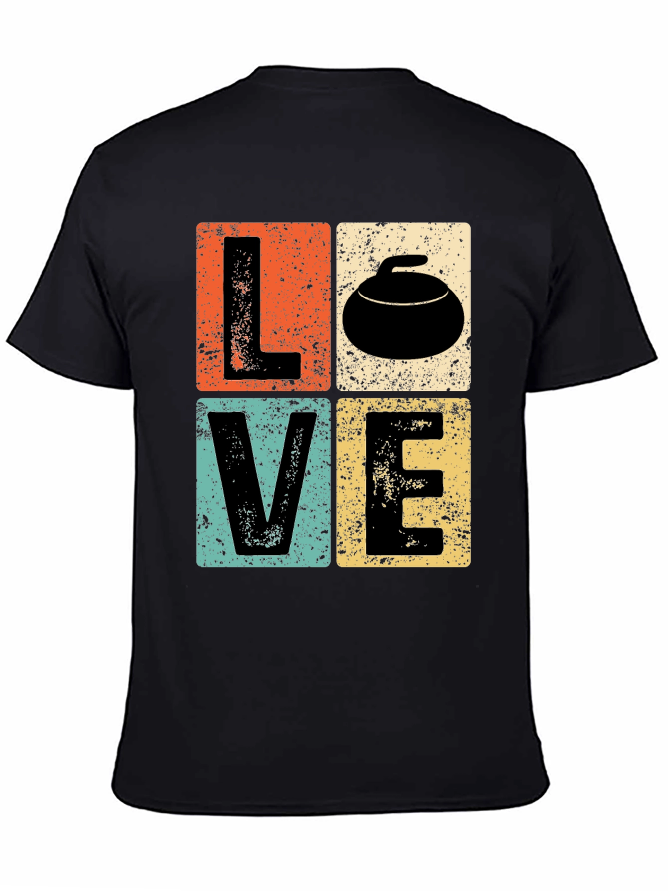 LOVE Curling T-Shirt - Retro Design