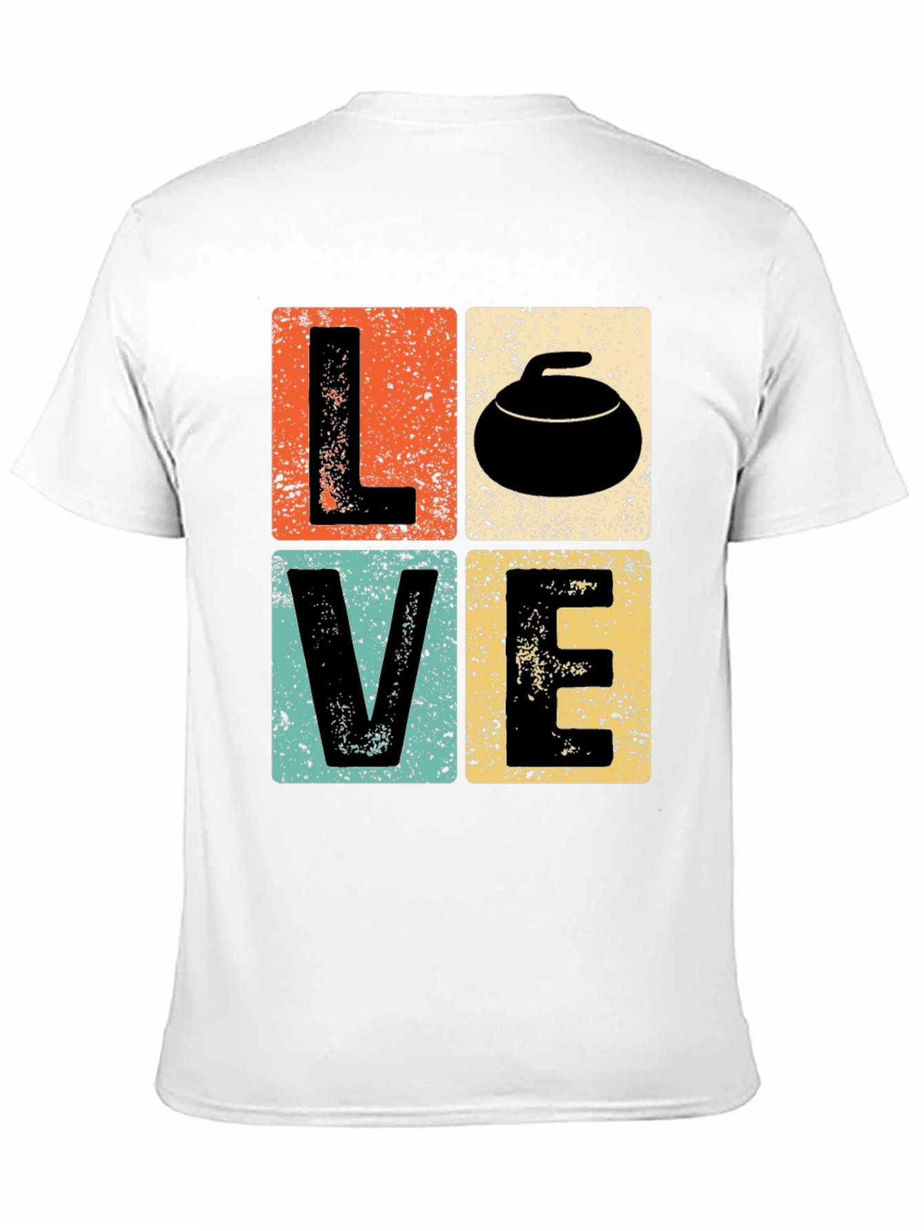 LOVE Curling T-Shirt - Retro Design